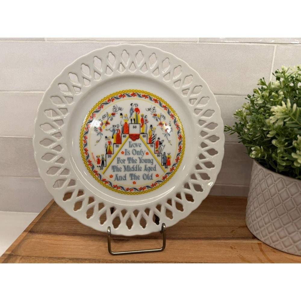 Rare Vintage Berggren "Love Is Only For"‎ Anniversary Love Decorative Plate 1965